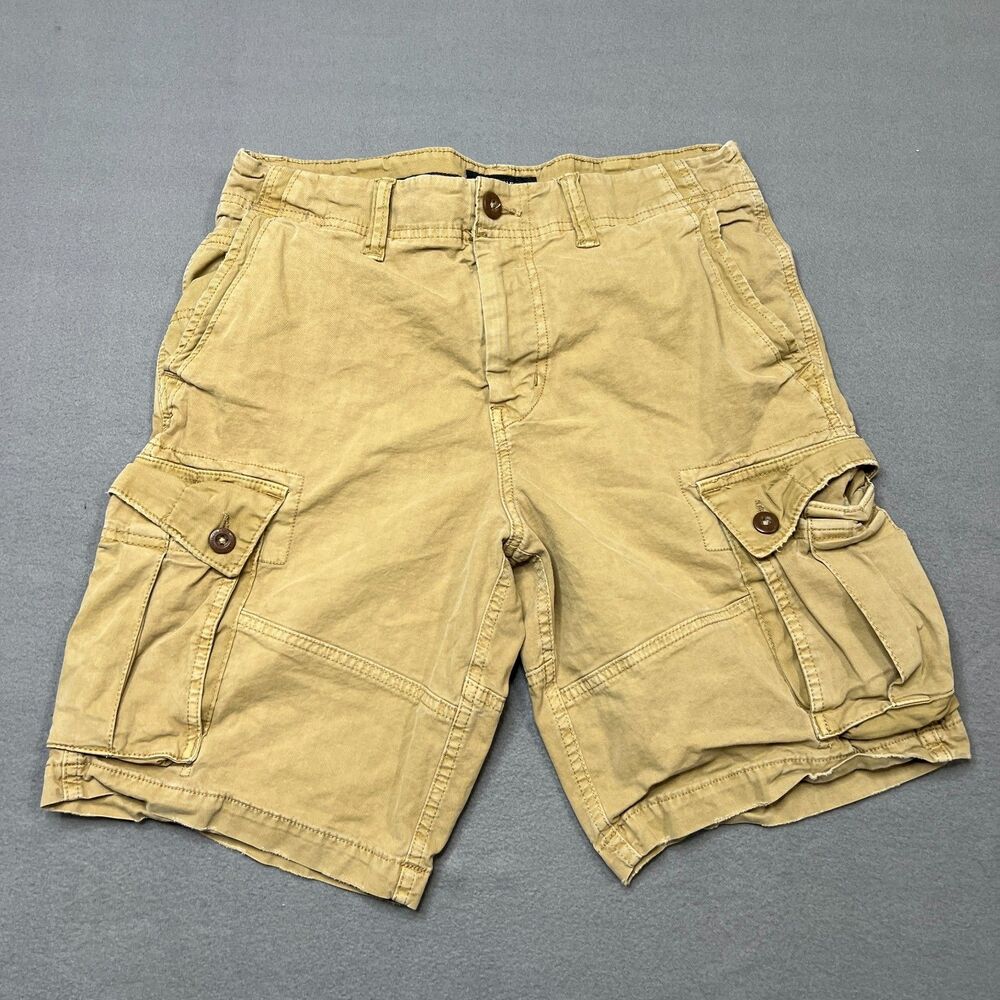 American Eagle Next Level Flex Cargo Shorts Men's Size 32 Khaki Cotton Classic